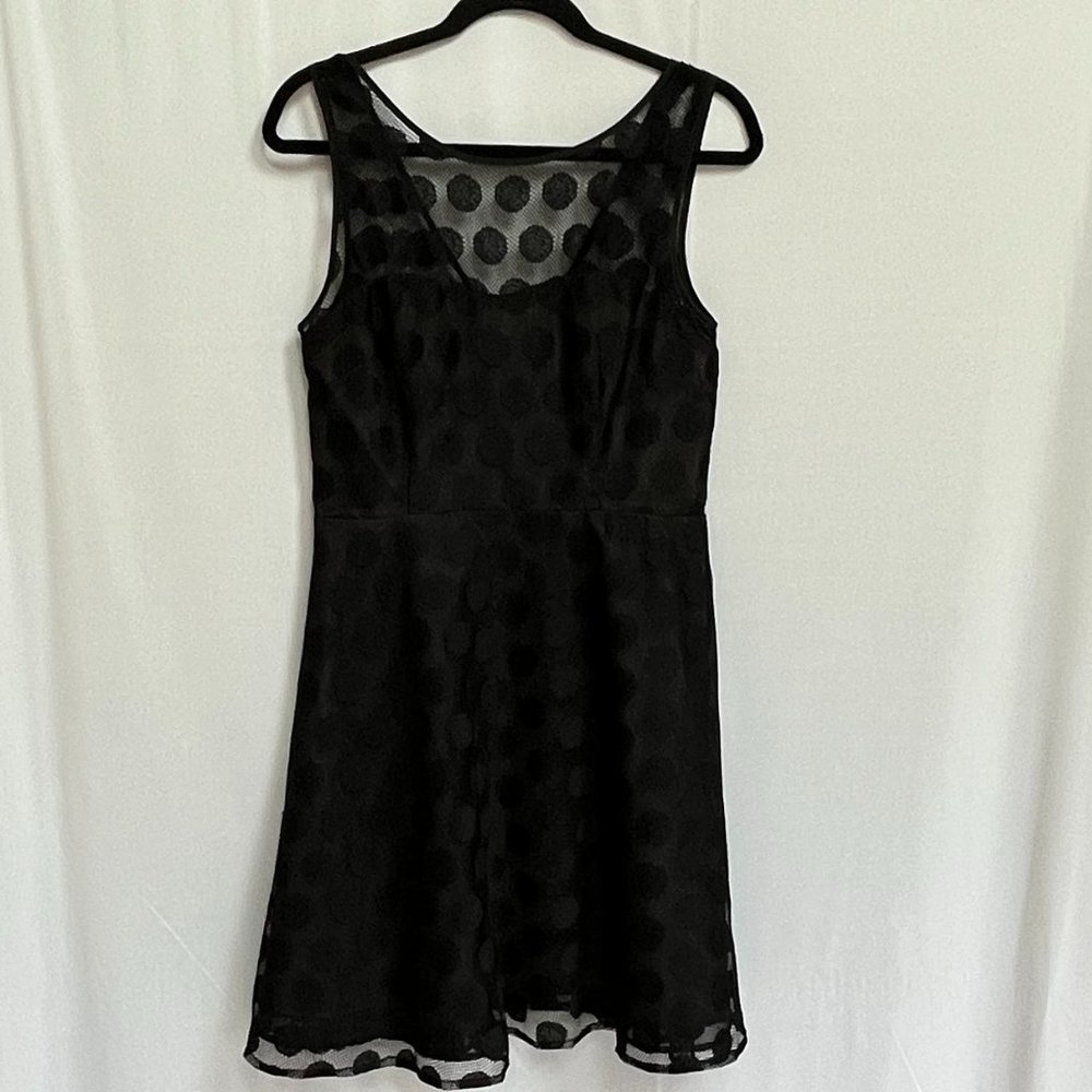 Betsy Johnson Polka Dot Black Party Dress / Size 8